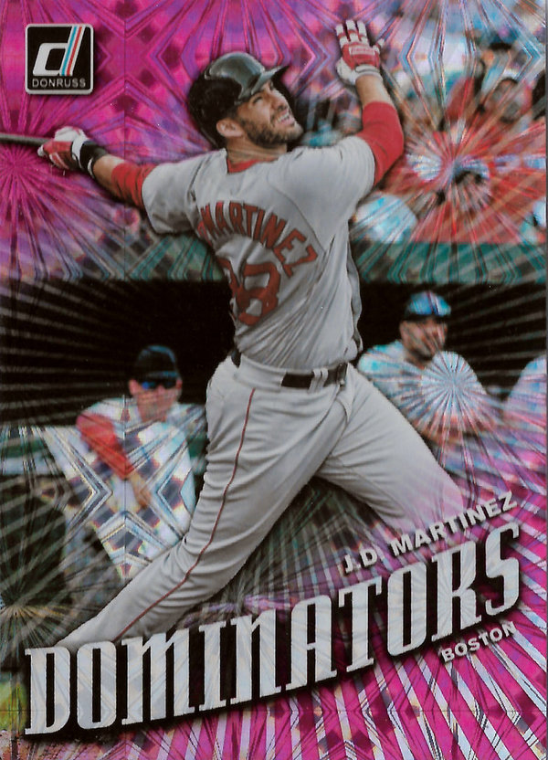 2019 Donruss Dominators Pink Firework #2 J.D. Martinez Red Sox!