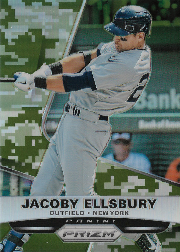 2015 Panini Prizm Prizms Black and White Checker #79 Jacoby Ellsbury /199 Yankees!