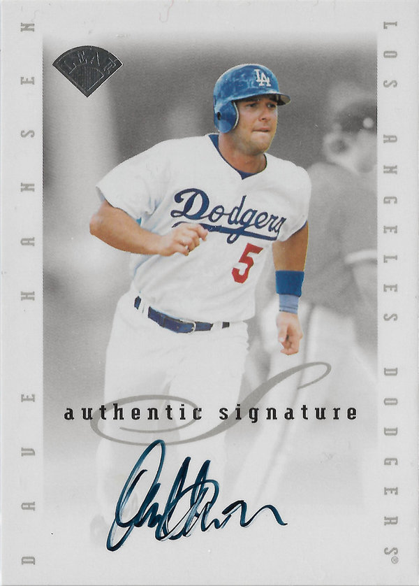 1996 Leaf Signature Extended Autographs #71 Dave Hansen AUTO Dodgers!