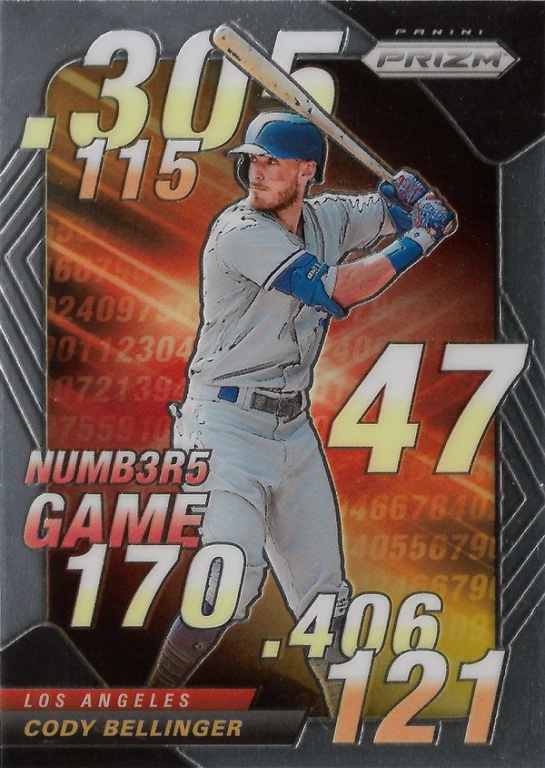 2020 Panini Prizm Numbers Game #3 Cody Bellinger Dodgers!