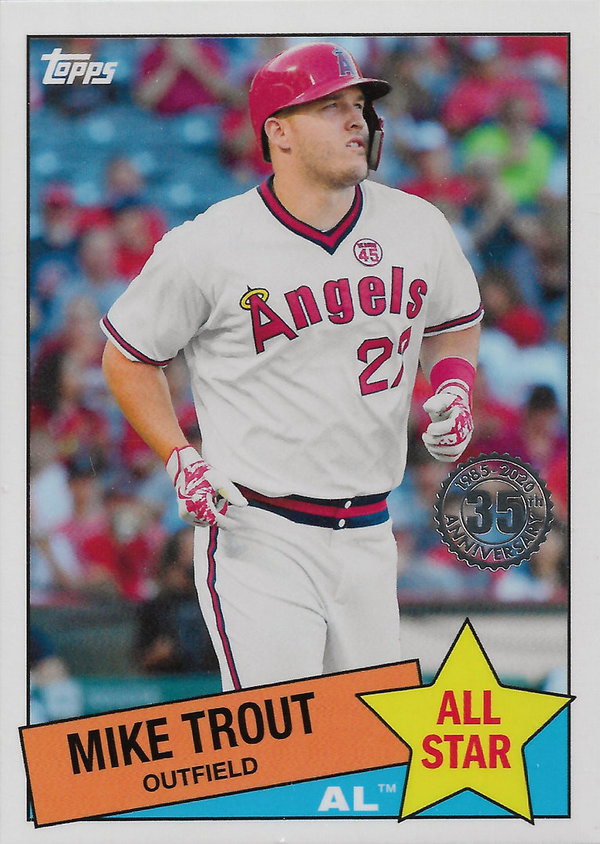 2020 Topps '85 Topps All Stars #85AS1 Mike Trout Angels!