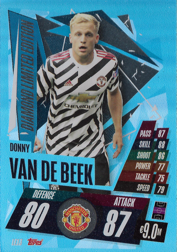 2020-21 Topps Match Attax Champions League Diam. Limited Edition Donny Van De Beek Manchester United