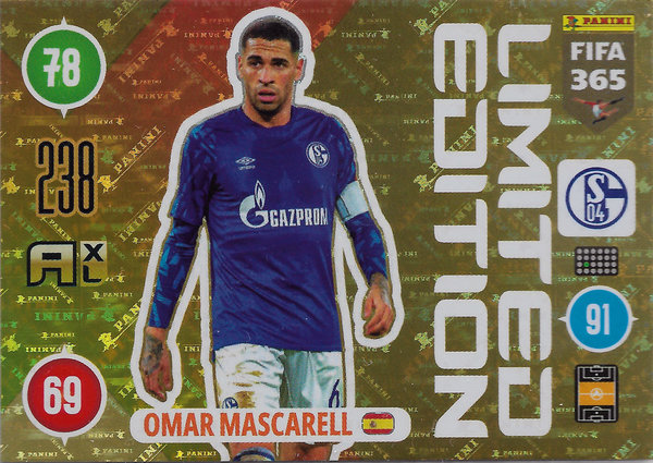 2021 Panini Adrenalyn XL FIFA 365 Limited Edition Omar Mascarell Schalke 04