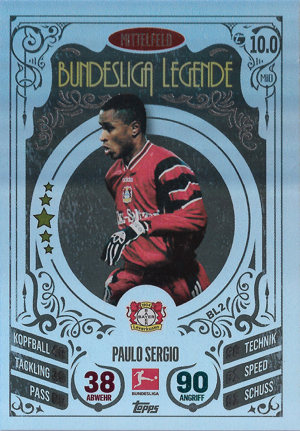 2020-21 Topps Match Attax Bundesliga Legende Paulo Sergio Bayer Leverkusen