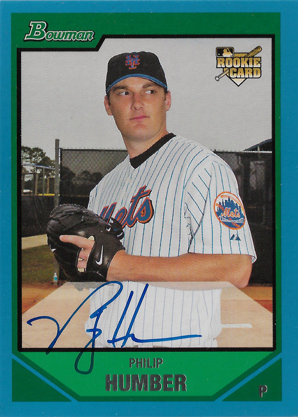 2007 Bowman Blue #225 Philip Humber AUTO RC /500 Mets!