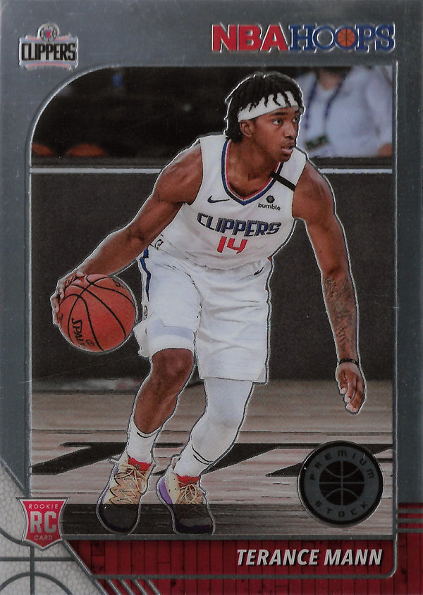 2019-20 Hoops Premium Stock #245 Terance Mann RC Clippers!