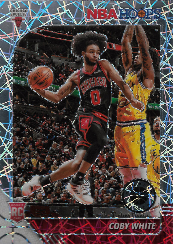 2019-20 Hoops Premium Stock Prizms Silver Laser #204 Coby White RC Bulls!