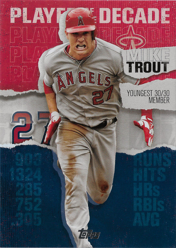 2020 Topps Player of the Decade Mike Trout #MT9 Mike Trout Angels!