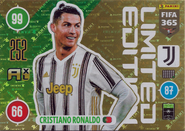 2021 Panini Adrenalyn XL FIFA 365 Limited Edition Cristiano Ronaldo Juventus/Portugal