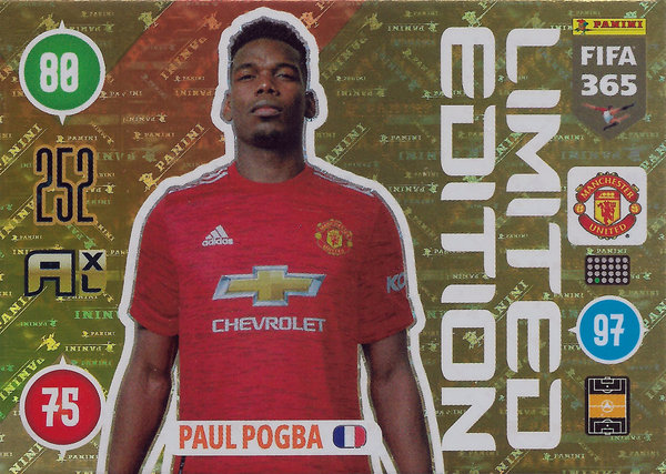 2021 Panini Adrenalyn XL FIFA 365 Limited Edition Paul Pogba Manchester United/Frankreich