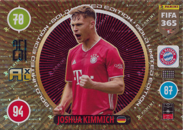 2021 Panini Adrenalyn XL FIFA 365 Gold Limited Edition Joshua Kimmich Bayern München/DFB