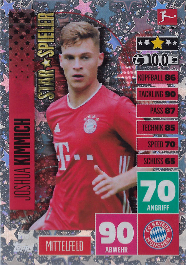 2020-21 Topps Match Attax Bundesliga Star-Spieler Joshua Kimmich Bayern München/DFB