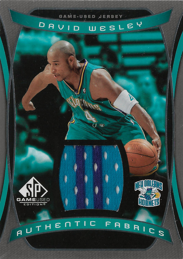 2004-05 SP Game Used Authentic Fabrics #DW David Wesley Hornets!
