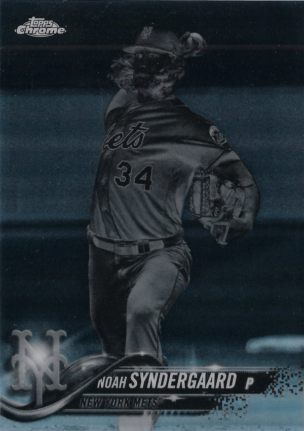 2018 Topps Chrome Black and White Negative Refractors #99 Noah Syndergaard Mets!