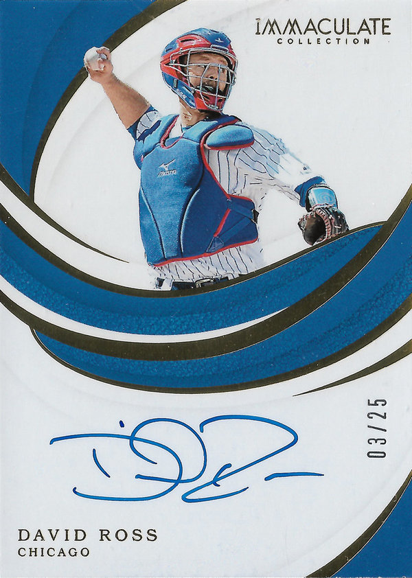 2019 Immaculate Collection Signatures #4 David Ross AUTO /25 Cubs!