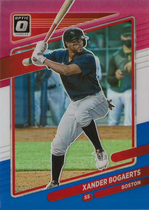 2021 Donruss Optic Red White and Blue #146 Xander Bogaerts /199 Red Sox!