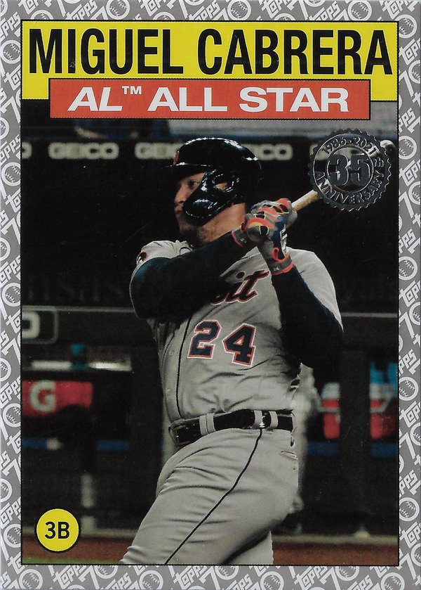 2021 Topps '86 Topps All Star Platinum Anniversary #86AS25 Miguel Cabrera /70 Tigers!