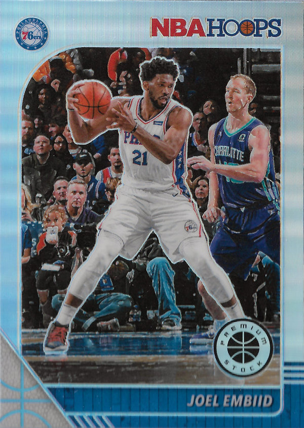 2019-20 Hoops Premium Stock Prizms Silver Holo #145 Joel Embiid 76ers!