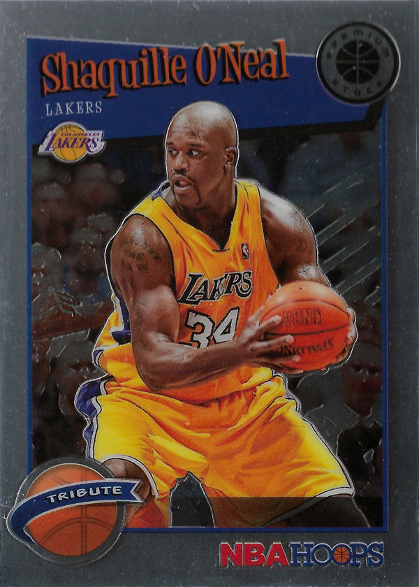 2019-20 Hoops Premium Stock #283 Shaquille O'Neal Tribute Lakers!