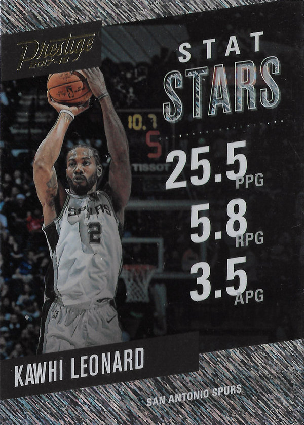 2017-18 Prestige Stat Stars Rain #10 Kawhi Leonard Spurs!