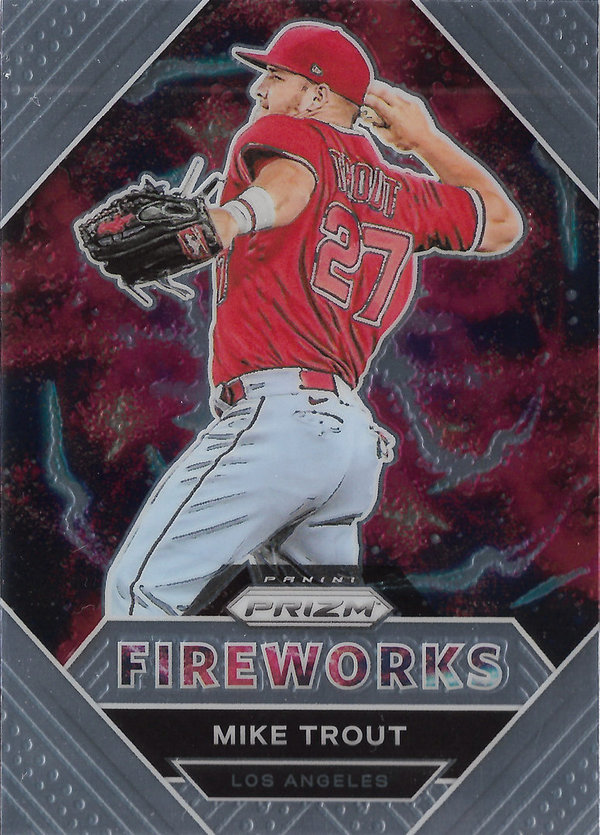 2021 Panini Prizm Fireworks #3 Mike Trout Angels!
