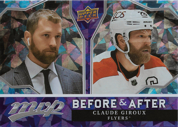 2021-22 Upper Deck MVP Before and After #BA17 Claude Giroux Flyers!