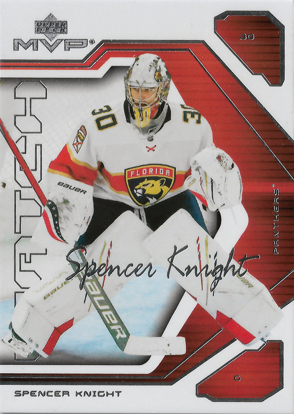 2021-22 Upper Deck MVP 20th Anniversary #96 Spencer Knight Rookie Goalie Panthers!