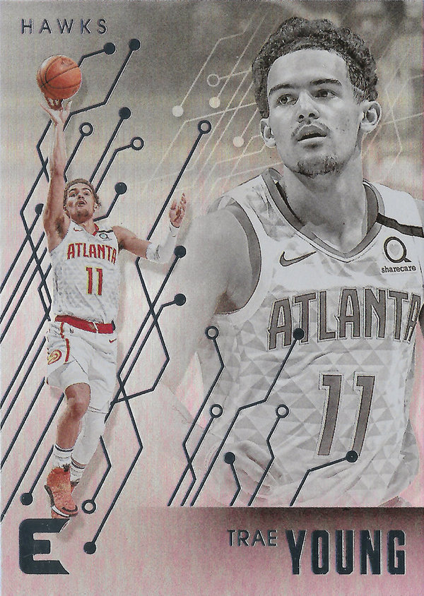 2019-20 Panini Chronicles #205 Trae Young (Essentials) Hawks!