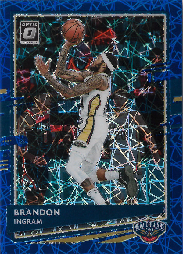 2020-21 Donruss Optic Blue Velocity #58 Brandon Ingram Pelicans!