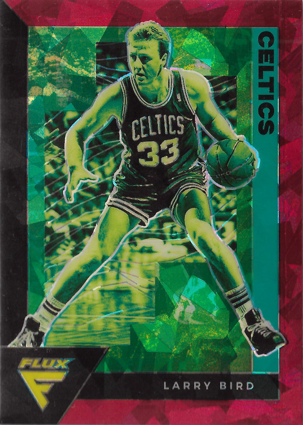 2020-21 Panini Flux Red Cracked Ice #182 Larry Bird Celtics!